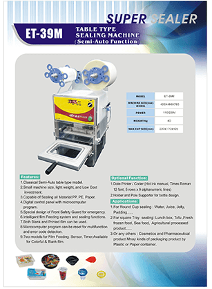 ET-39M Table Type Sealing Machine