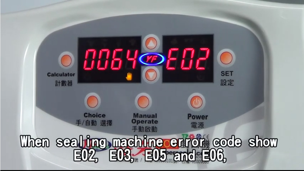 Automatic Sealing Machine Repair video,When sealing machine Error code show E02, E03, E05 and E06